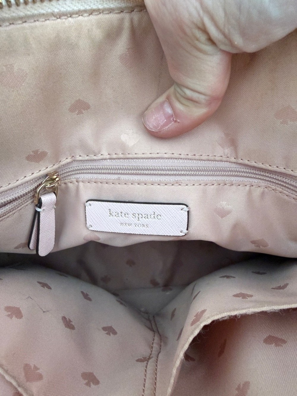kate spade Pink Saffiano Dome Satchel with Silver Hardware - Picture 5 of 6
